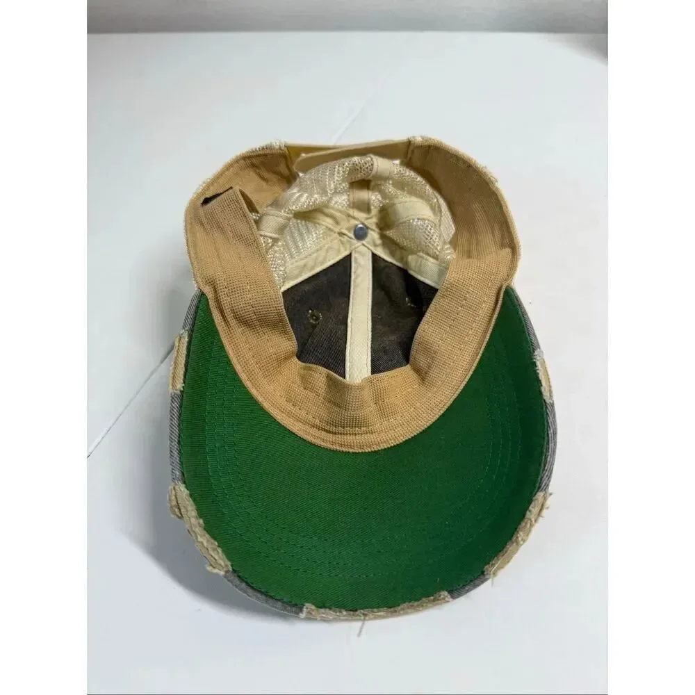 Cat Mom Hat Cap Snap Back Trucker Mesh Distressed Look Brown Beige OSFA Headmost